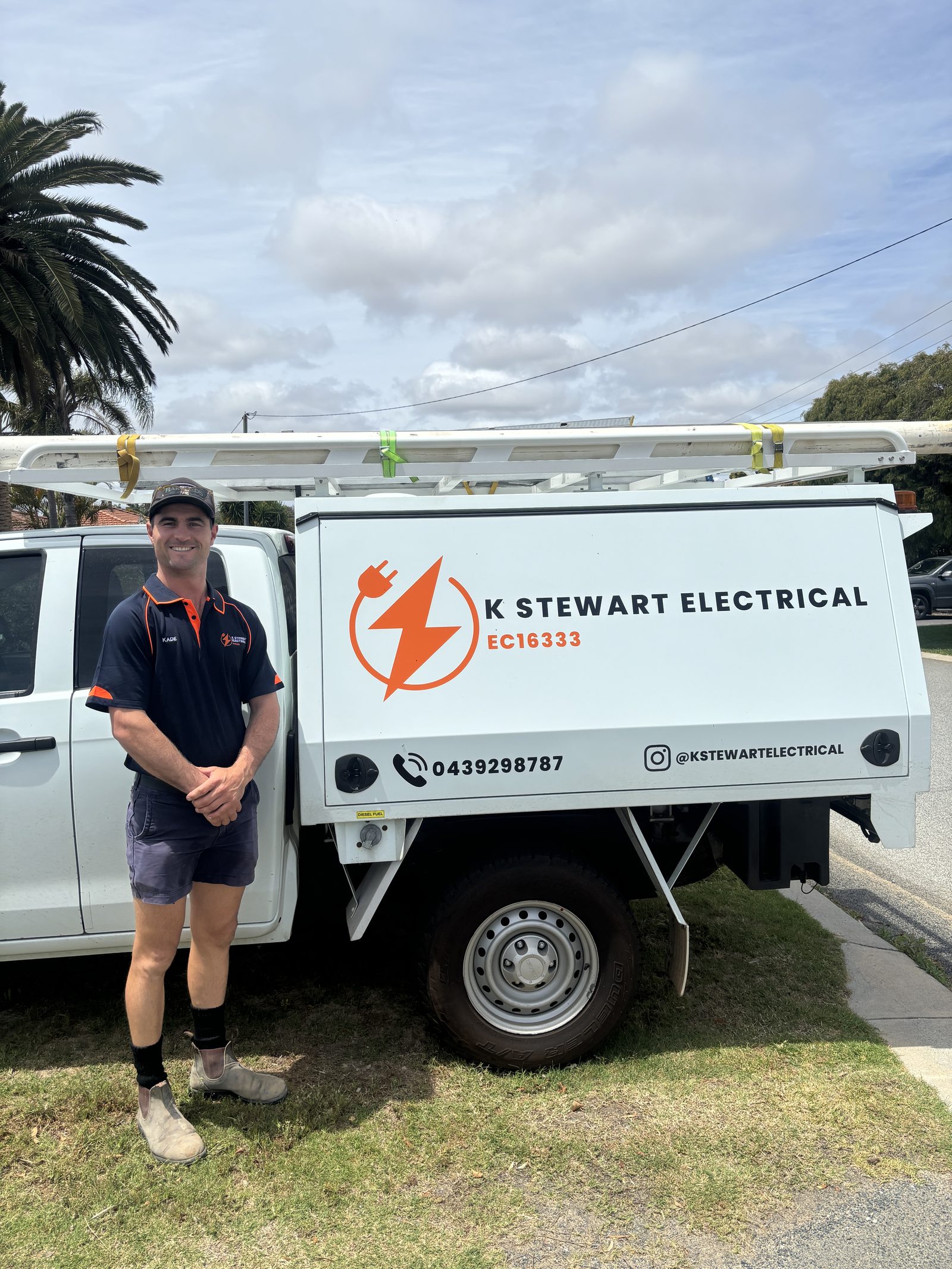 K Stewart Electrical work vehicle